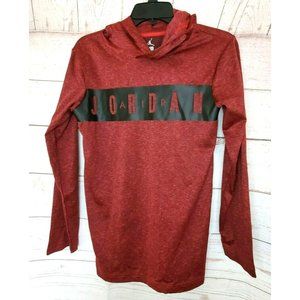 Air Jordan Embroidered Hood Dri Fit Pullover Youth Large 12-13 Years Sweatshirt